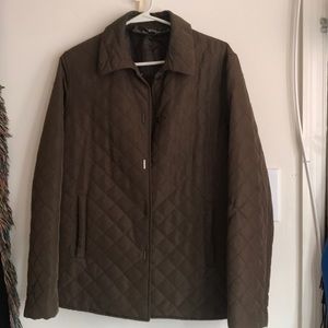 A quilted brown women jacket